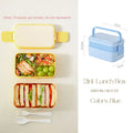 2-lagige Bento Box für Kinder, auslaufsicher, mikrowellengeeignet, 1780 ml 11