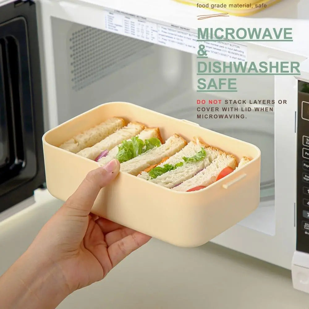 2-lagige Bento Box für Kinder, auslaufsicher, mikrowellengeeignet, 1780 ml 4