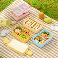 2-lagige Bento Box für Kinder, auslaufsicher, mikrowellengeeignet, 1780 ml 5
