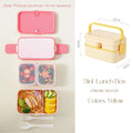 2-lagige Bento Box für Kinder, auslaufsicher, mikrowellengeeignet, 1780 ml 6