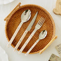 24-Piece Stainless Steel Cutlery Set with Engraved Design - BistroLine 2