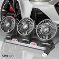 360° verstellbarer 3-Kopf-Autolüfter USB/12V/24V – AirFlow 1
