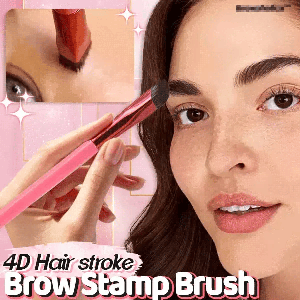 4D Haarstrich Brauenstempel-Pinsel | Microblading-Effekt in Sekunden | Für Puder, Gel & Pomade, wasser- & wischfest, ergonomischer Griff 0