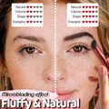 4D Haarstrich Brauenstempel-Pinsel | Microblading-Effekt in Sekunden | Für Puder, Gel & Pomade, wasser- & wischfest, ergonomischer Griff 1