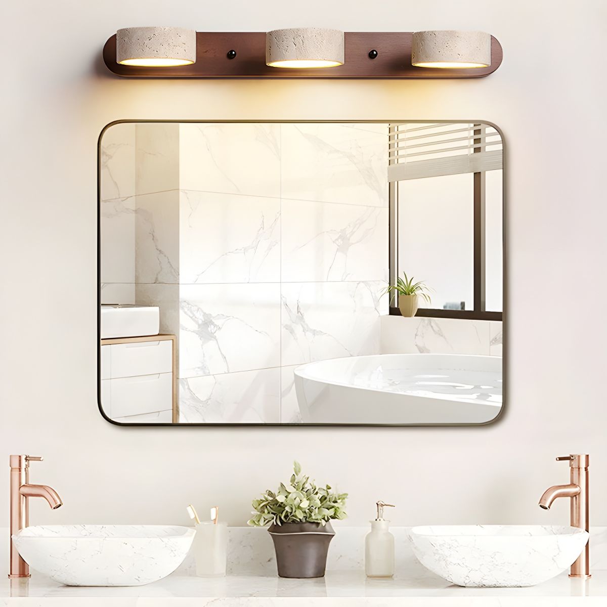 AVERRA – LED-Wandleuchte aus Travertin für architektonischen Luxus 6