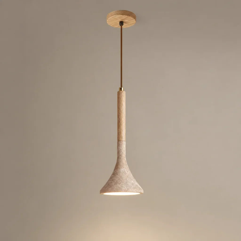 Adeline Natural Stone Travertine Pendant Light 0