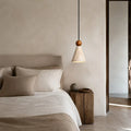 Ariad Wabi-Sabi Travertine Cone Pendant Light 1