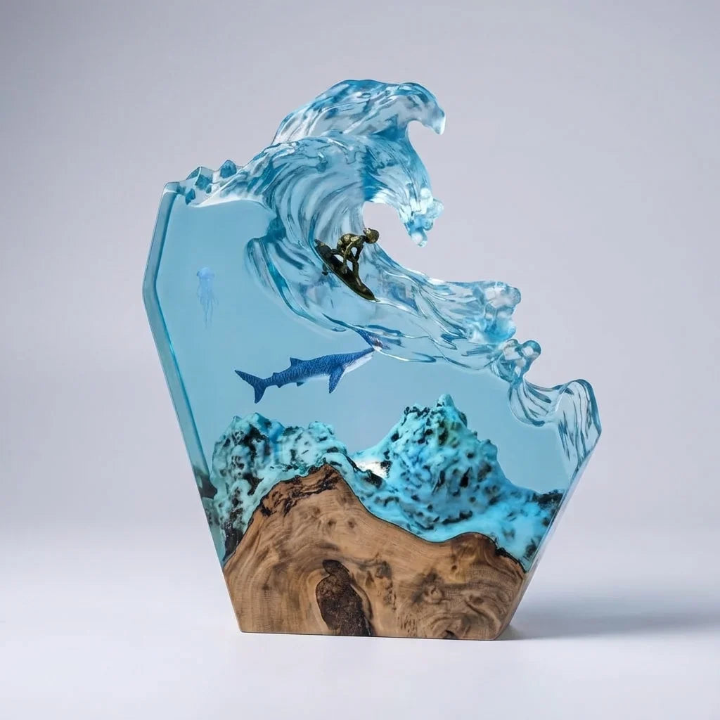 Artistic Ocean Themed Lamp -  Tidecrest 1