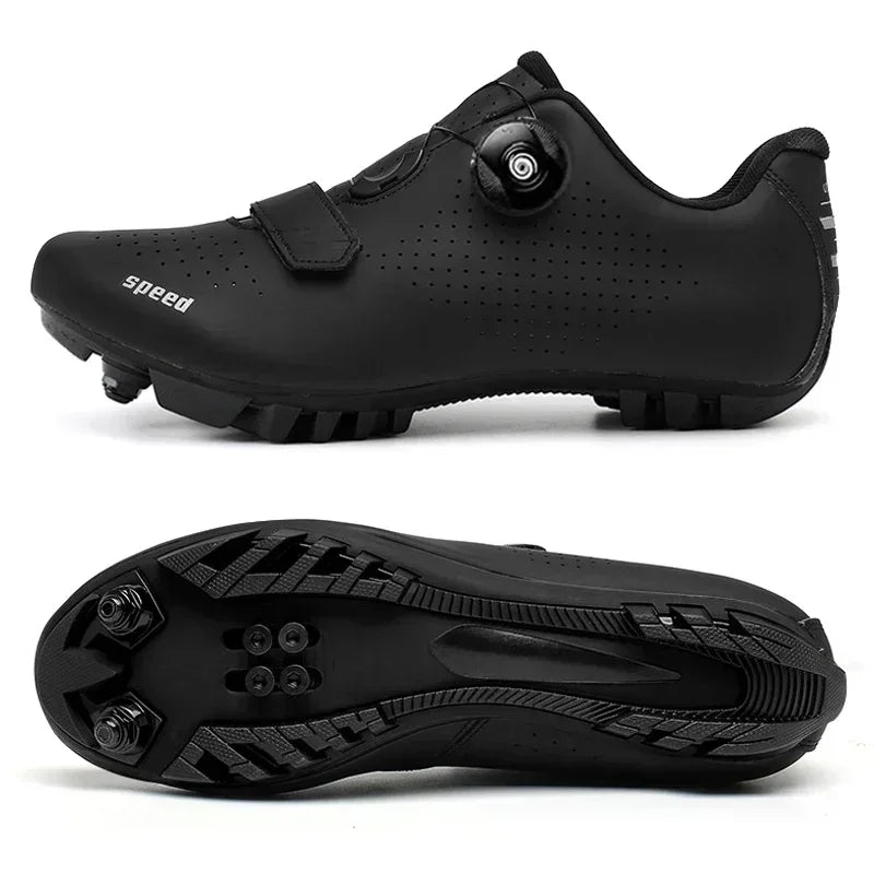 Atmungsaktive Fahrradschuhe Unisex mit Drehverschluss für MTB und Rennrad 1