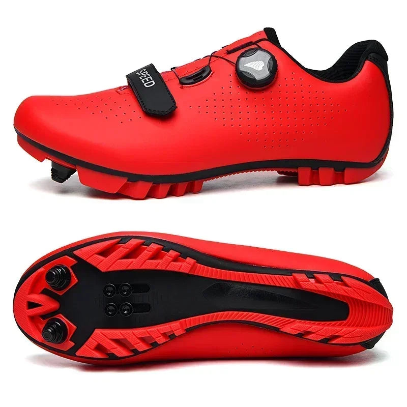 Atmungsaktive Fahrradschuhe Unisex mit Drehverschluss für MTB und Rennrad 12