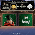 Bah Humbug Christmas Garage Door Cover - Grumpy Design, Easy Installation, Weather-Resistant 9