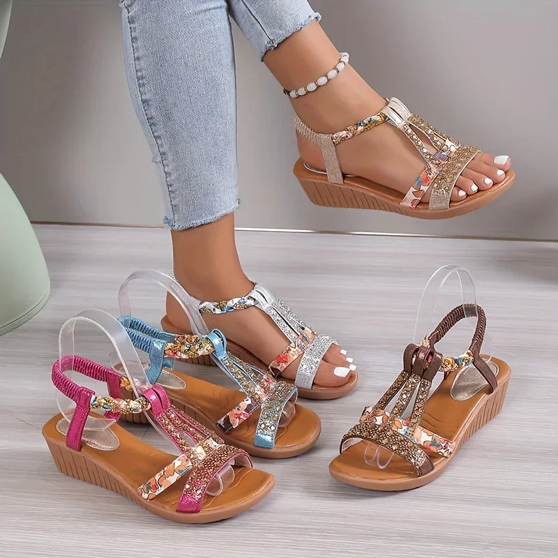 Bequeme Damen Orthopädische Keilsandalen mit weicher Sohle – Marla 4