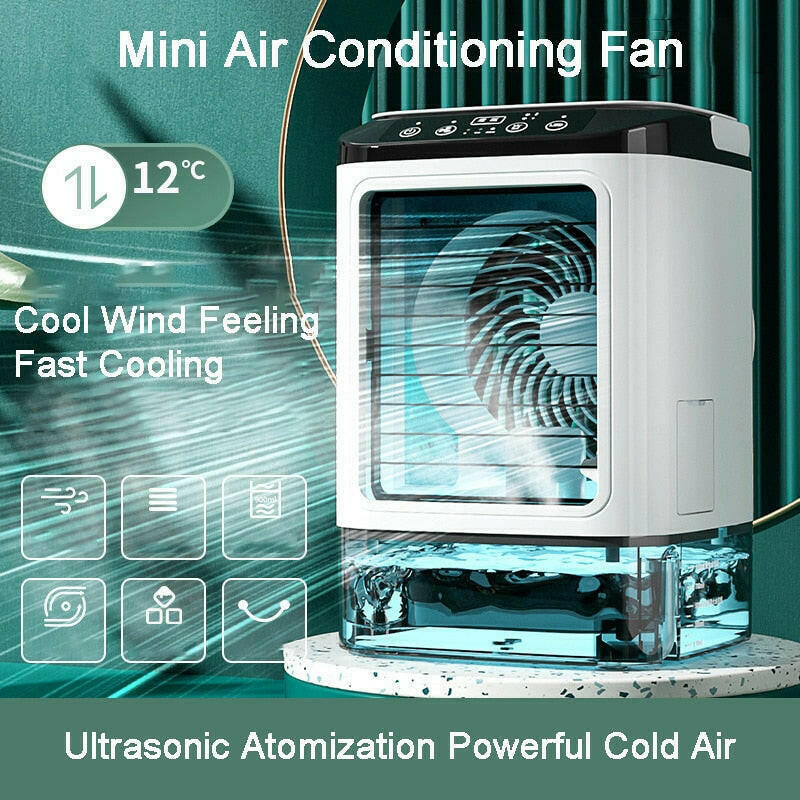 Bolendo Desktop-Klimagerät tragbarer AC-Ventilator Doppelnebel 1