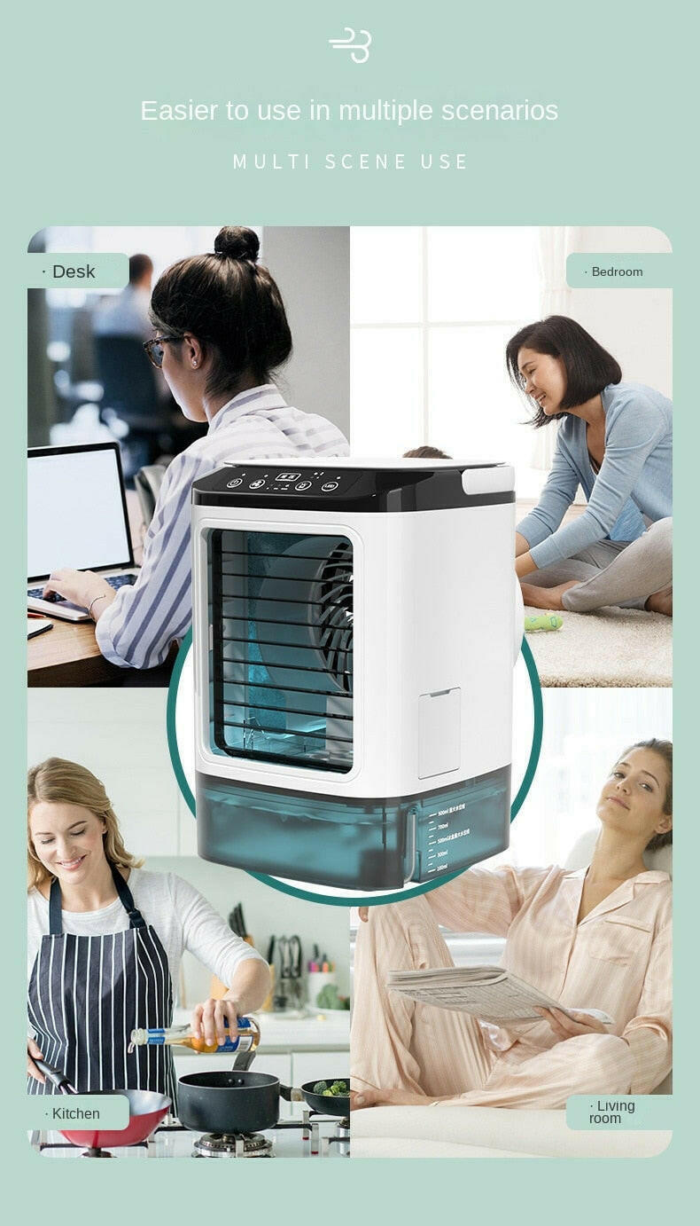 Bolendo Desktop-Klimagerät tragbarer AC-Ventilator Doppelnebel 6