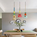 Bunte Pendelleuchte mit Verstellbarem Glasschirm für Esszimmer und Wohnzimmer 3