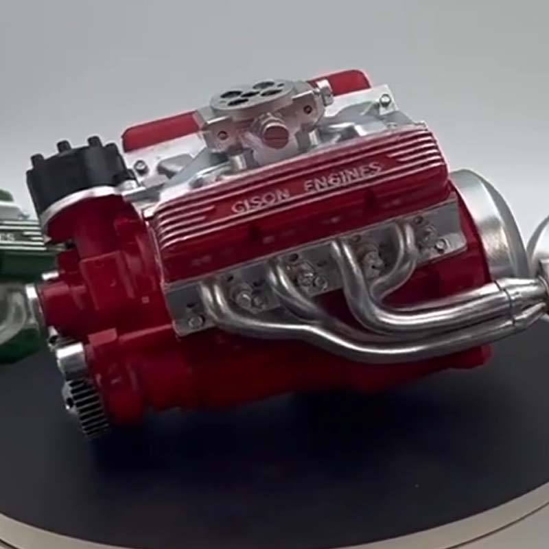 CISON Mini-V8 Benzinmotor Modellbausatz | Mit CDI-Zündung & CNC-Metallteilen | RC-kompatibel mit Fotoanleitung 0