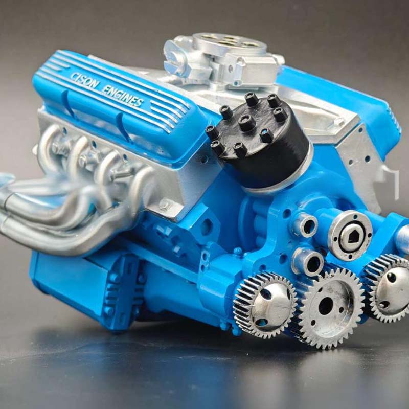 CISON Mini-V8 Benzinmotor Modellbausatz | Mit CDI-Zündung & CNC-Metallteilen | RC-kompatibel mit Fotoanleitung 4