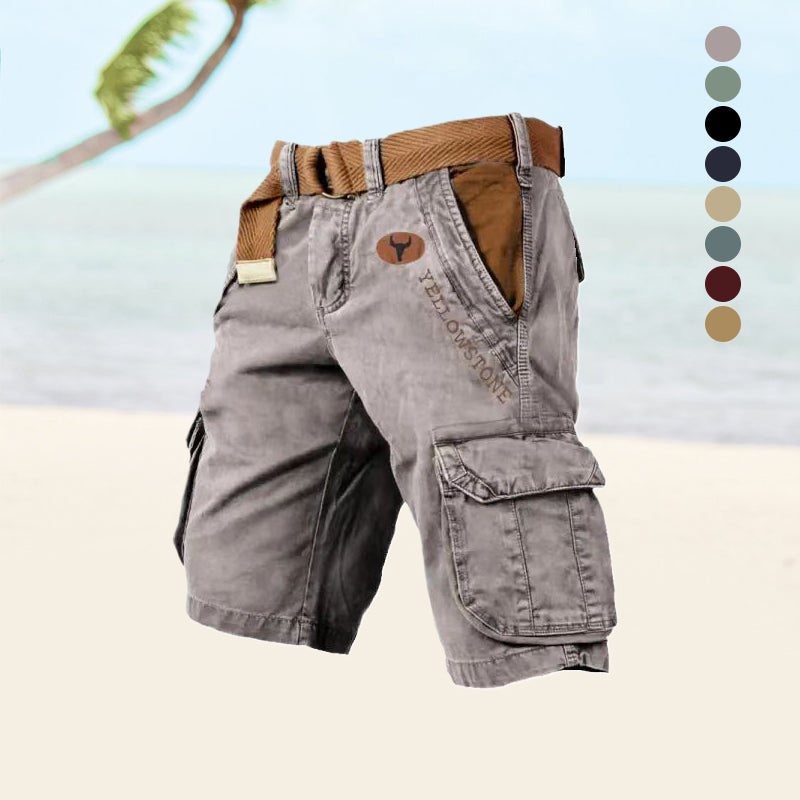 Cargo Shorts Herren aus Baumwolle mit 6 Taschen – Bequeme Kurze Hosen für Freizeit und Outdoor 0