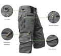 Cargo Shorts für Herren – Schnelltrocknend, Dehnbar & Mit Reißverschlusstaschen 4
