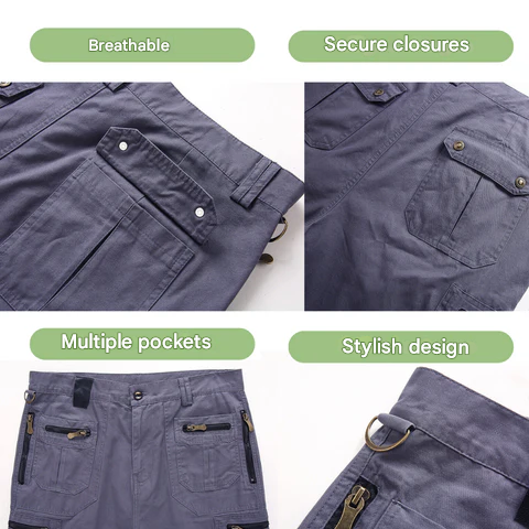 Cargo Shorts für Herren – Schnelltrocknend, Dehnbar & Mit Reißverschlusstaschen 5