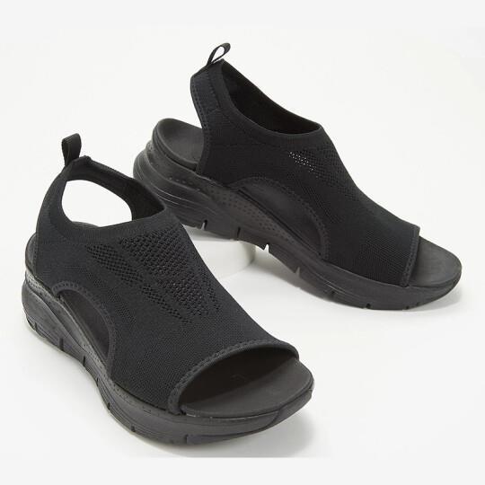Damen Orthopädische Sandalen mit Memory-Foam-Fußbett | Haltungskorrektur & schmerzreduzierend | Fly Woven, rutschfest, EU 35–43 9
