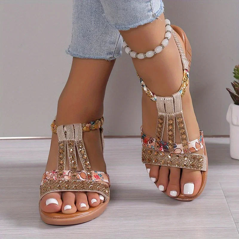 Damen Sandalen – Orthopädische Keilsandalen mit Gel-Sohle, 4 cm Absatz, Atmungsaktiv 6