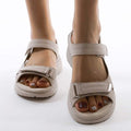 Damen Sandalen mit Verstellbarem Klettverschluss und Anatomischem Fußbett für Sommerschuhe 5