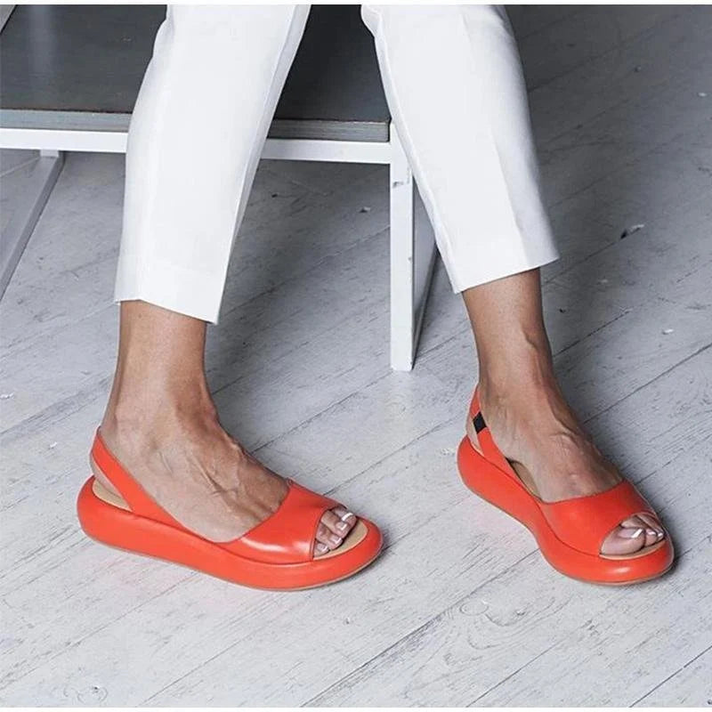 Damen Sandalen mit Weicher Sohle und Niedrigem Absatz – Atmungsaktive Sommerschuhe für Alltag und Urlaub 5