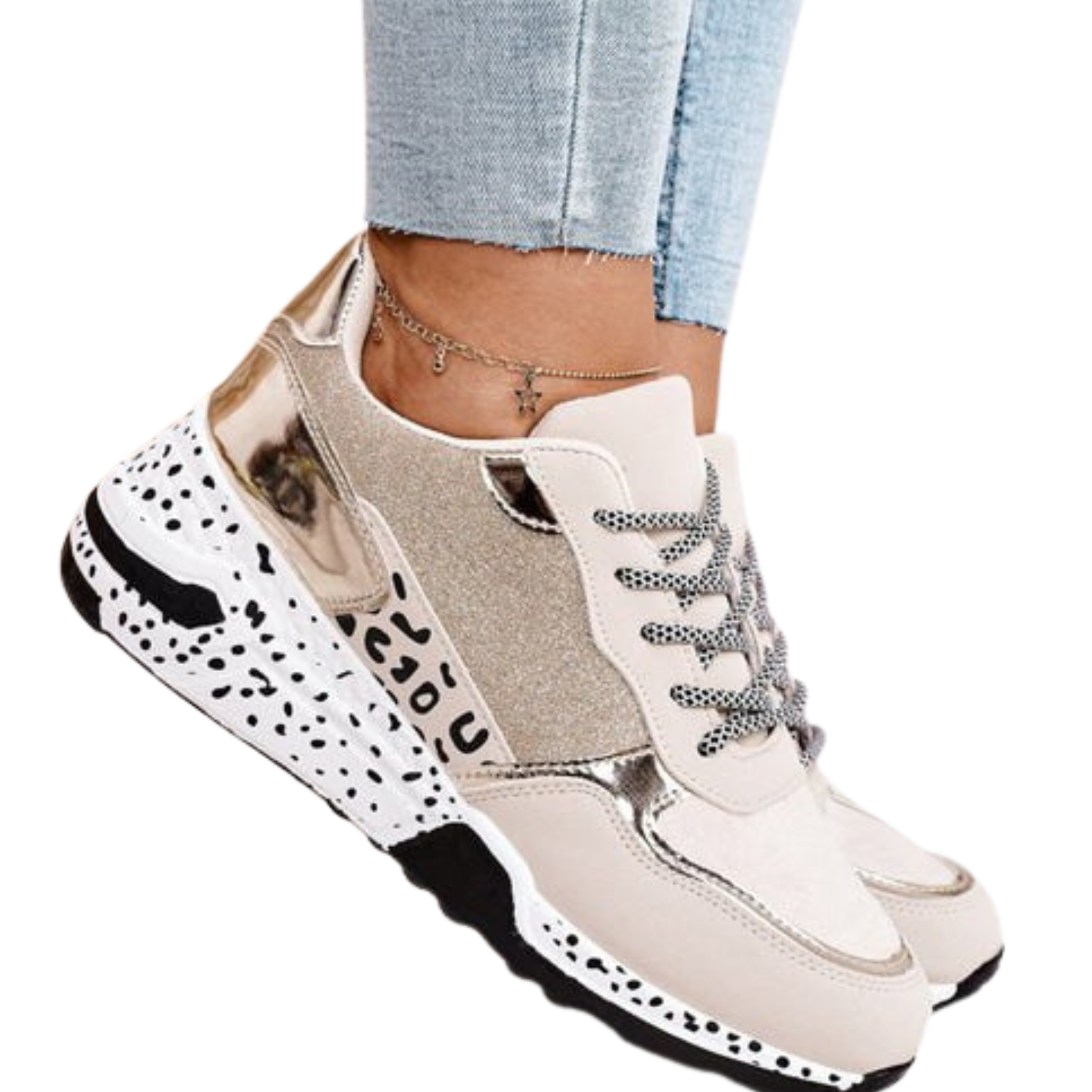 Damen Sneakers | Bequeme Alltagsschuhe | Rutschfeste Gummisohle | Komfort-Einlagen 1