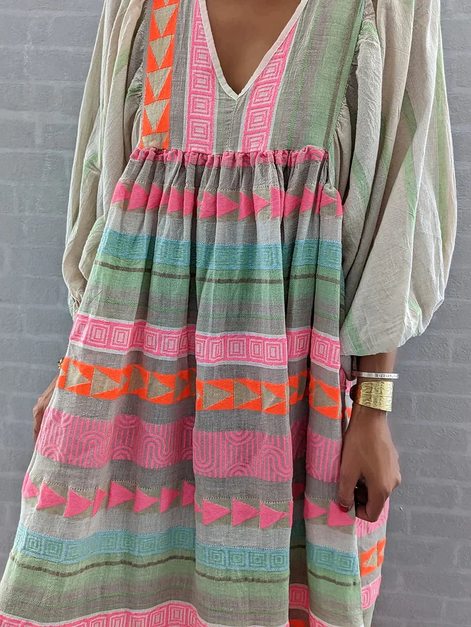 Damen Sommerkleid bunt | Atmungsaktiver Tragekomfort & schmeichelnde Passform | Vielseitig für Alltag, Urlaub & Events 4