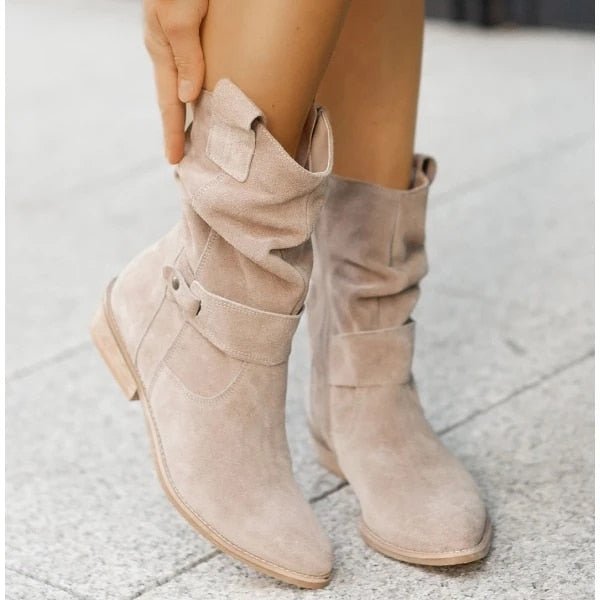 Damen Stiefeletten knöchelhoch | Low Heel & warm | Reißverschluss, runde Spitze, Fußgewölbestütze, Herbst/Winter, EU 35–43 0
