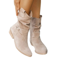 Damen Stiefeletten knöchelhoch | Low Heel & warm | Reißverschluss, runde Spitze, Fußgewölbestütze, Herbst/Winter, EU 35–43 1