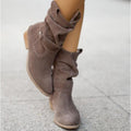 Damen Stiefeletten knöchelhoch | Low Heel & warm | Reißverschluss, runde Spitze, Fußgewölbestütze, Herbst/Winter, EU 35–43 5