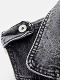 Denim Spijker Bodywarmer Dames 3