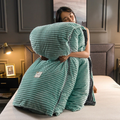 Duvet Bettdecke Set aus doppellagigem Fleece | Beidseitig flauschig & warm | Waschbar, inkl. Kopfkissenbezug, verschiedene Farben 3