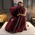 Duvet Bettdecke Set aus doppellagigem Fleece | Beidseitig flauschig & warm | Waschbar, inkl. Kopfkissenbezug, verschiedene Farben 5