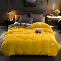 Duvet Bettdecke Set aus doppellagigem Fleece | Beidseitig flauschig & warm | Waschbar, inkl. Kopfkissenbezug, verschiedene Farben 6