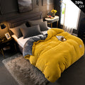 Duvet Bettdecke Set aus doppellagigem Fleece | Beidseitig flauschig & warm | Waschbar, inkl. Kopfkissenbezug, verschiedene Farben 7