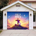 Easter Garage Door Cover – He Is Risen Design, Weather-Resistant, Easy Installation 0