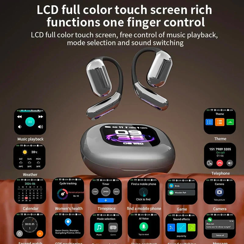 Echtzeit-Übersetzungs-Ohrhörer mit LCD-Touch – Lexora 4