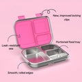 Edelstahl Bento-Lunchbox, auslaufsicher, kompakt für Kinder und Erwachsene, sandwichfreundlich 1