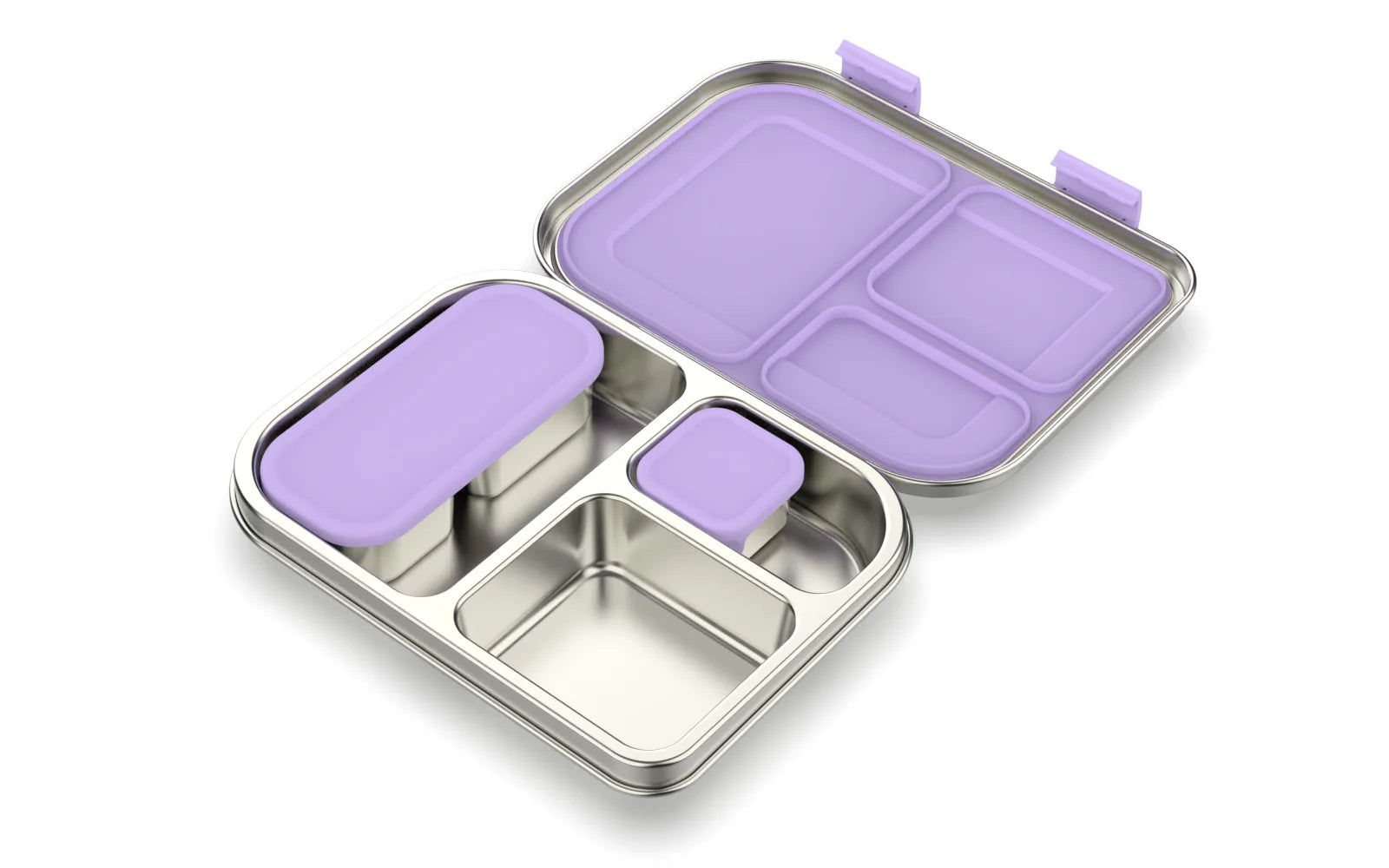 Edelstahl Bento-Lunchbox, auslaufsicher, kompakt für Kinder und Erwachsene, sandwichfreundlich 16