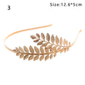 Elegante Haaraccessoires Bruid – Bladgoud Tiara's en Hoofdbanden in Romeinse Stijl 11