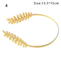 Elegante Haaraccessoires Bruid – Bladgoud Tiara's en Hoofdbanden in Romeinse Stijl 13