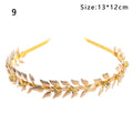 Elegante Haaraccessoires Bruid – Bladgoud Tiara's en Hoofdbanden in Romeinse Stijl 15