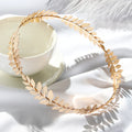 Elegante Haaraccessoires Bruid – Bladgoud Tiara's en Hoofdbanden in Romeinse Stijl 2