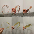 Elegante Haaraccessoires Bruid – Bladgoud Tiara's en Hoofdbanden in Romeinse Stijl 5