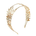 Elegante Haaraccessoires Bruid – Bladgoud Tiara's en Hoofdbanden in Romeinse Stijl 6