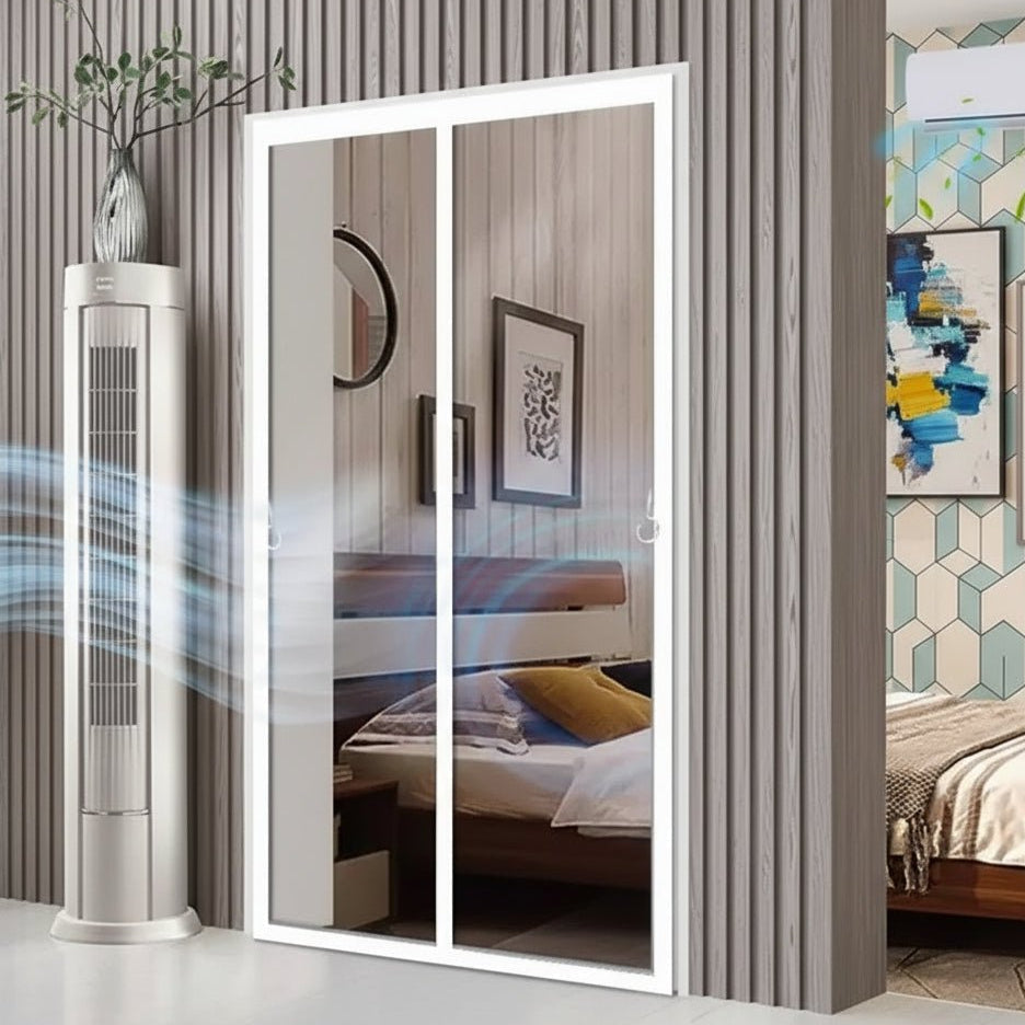 TRANSPABLOC – Transparent, windproof partition curtain for air conditioning systems Vestragear
