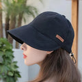 Faltbarer Sonnenhut Damen mit UV-Schutz, Atmungsaktiv und Wasserabweisend, Verstellbar für Strand und Outdoor 0
